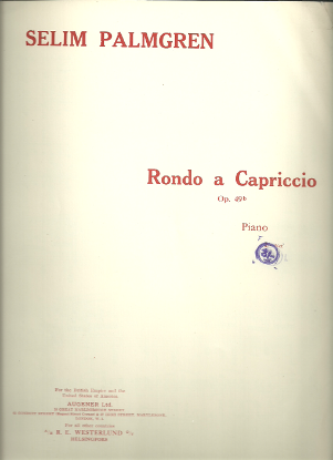 Picture of Rondo a Capriccio Op. 49b, Selim Palmgren