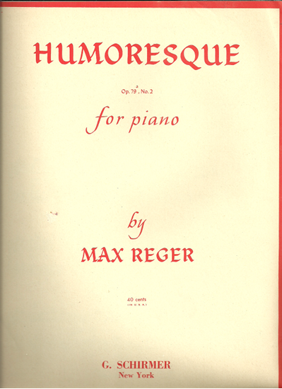 Picture of Humoresque Op. 79 No. 2, Max Reger, piano solo 