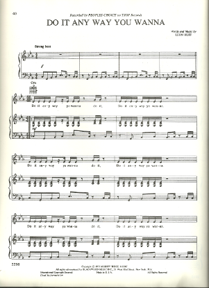 Picture of Do It Any Way You Wanna, Leon Huff, recorded by People's Choice, pdf copy