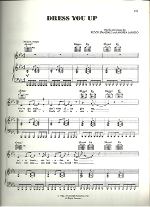 Picture of Dress You Up, Peggy Stanziale & Andrea LaRusso, recorded by Madonna, sheet music