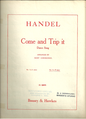 Picture of Come and Trip It, G. F. Handel, high voice solo