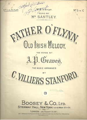 Picture of Father O'Flynn, Charles Villiers Stanford, low voice Ab