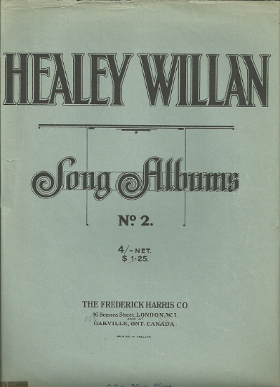 Picture of Healey Willan Song Album No. 2
