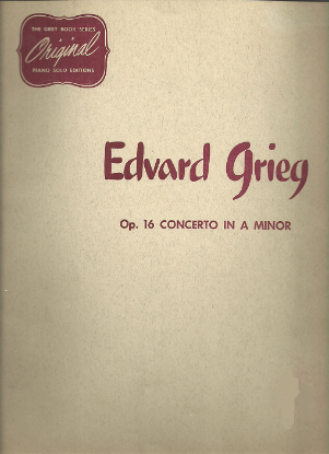 Picture of Edvard Grieg, Piano Concerto in a minor Op. 16, piano solo