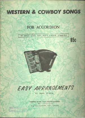 Picture of Western & Cowboy Songs, arr. Karl Olson for easy accordion