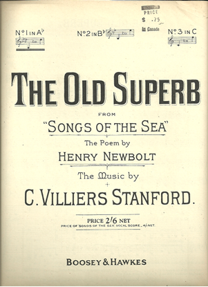 Picture of The Old Superb, from "Songs of the Sea", Charles Villiers Stanford, low voice