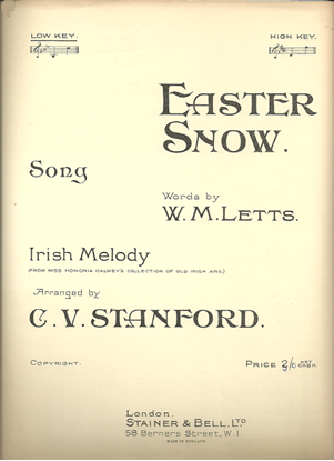 Picture of Easter Snow, Charles Villiers Stanford, low voice solo