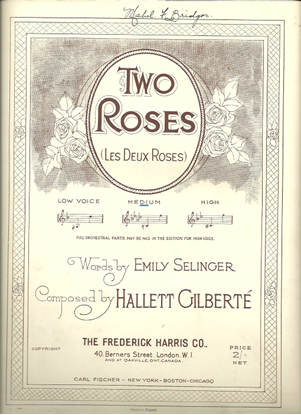 Picture of Two Roses(Les deux roses), Hallett Gilberte, medium voice solo