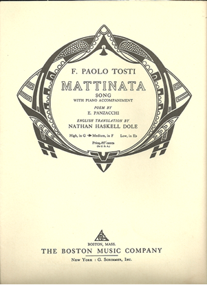 Picture of Mattinata, F. Paolo Tosti, medium voice solo