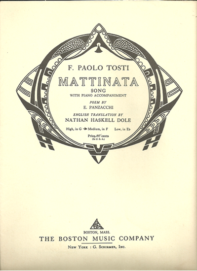 Picture of Mattinata, F. Paolo Tosti, medium voice solo