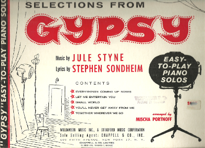Picture of Gypsy, Stephen Sondheim & Jule Styne, arr. Mischa Portnoff, easy piano 