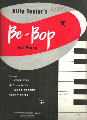 Picture of Be-Bop for Piano, Billy Taylor