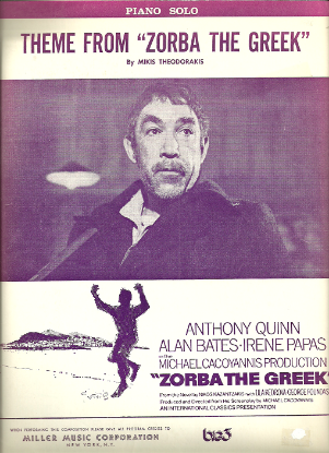 Picture of Zorba the Greek, movie title song, Mikis Theodorakis, piano solo