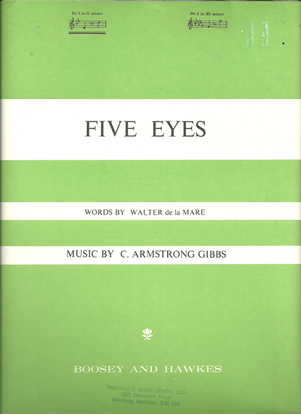 Picture of Five Eyes, C. Armstrong Gibbs, low voice