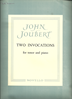 Picture of Two Invocations, John Joubert, tenor voice