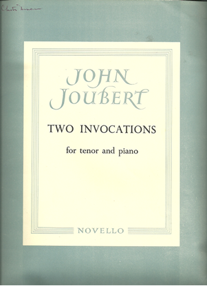 Picture of Two Invocations, John Joubert, tenor voice