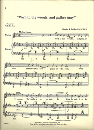 Picture of We'll to the Woods and Gather May, Charles T. Griffes, medium voice solo
