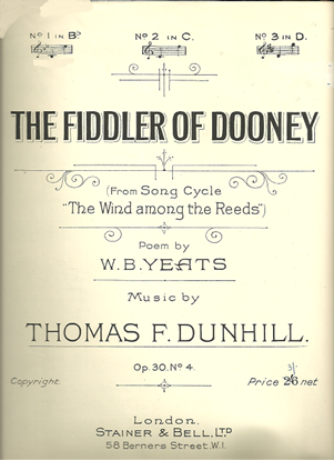 Picture of The Fiddler of Dooney, from song cycle "The Wind Among the Reeds", Thomas Dunhill, medium voice solo