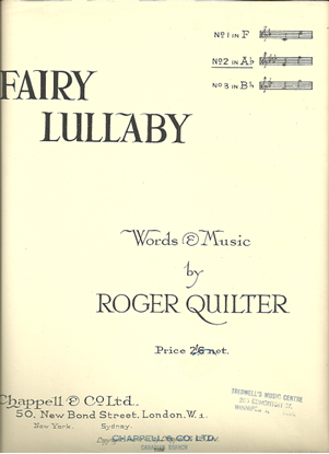 Picture of Fairy Lullaby, Ivor Gurney, medium voice solo
