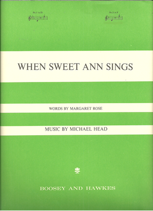 Picture of When Sweet Ann Sings, Michael Head, high voice solo