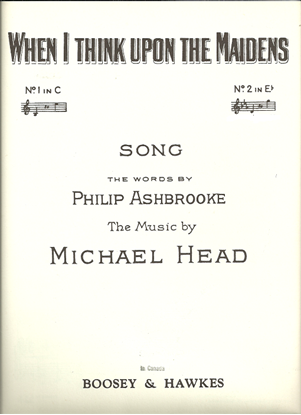 Picture of When I Think Upon the Maidens, Michael Head, high voice solo