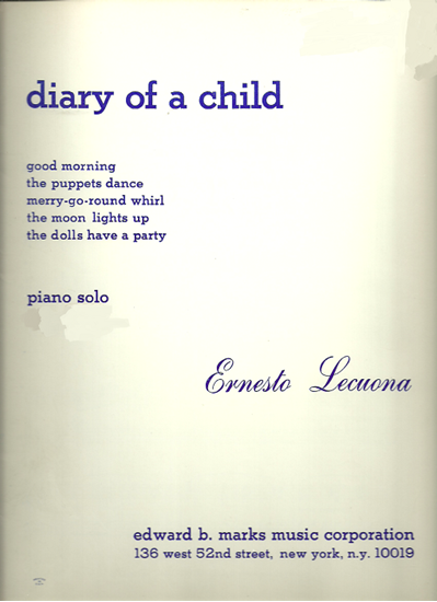 Picture of Diary of a Child, Ernesto Lecuona, piano solo