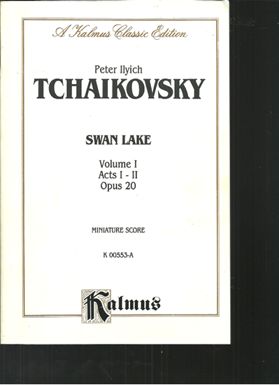 Picture of Swan Lake, P. I. Tchaikovsky, miniature score, octavo size, two volumes