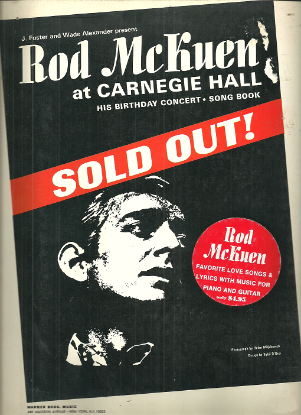 Picture of Rod McKuen at Carnegie Hall, Sold Out