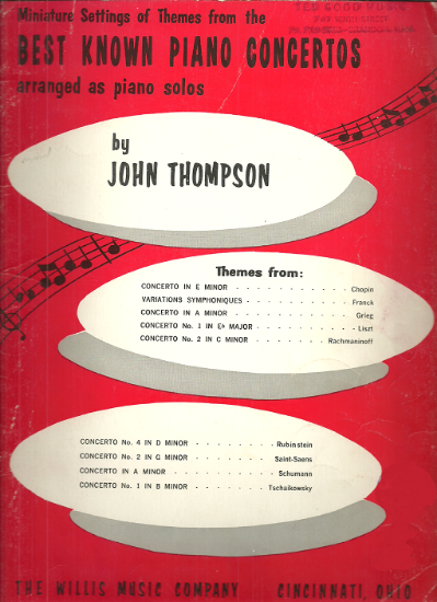 Picture of Best Known Piano Concertos, arr. John Thompson