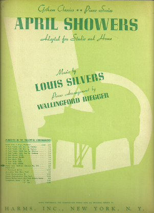 Picture of April Showers, Louis Silvers, arr. Wallingford Riegger