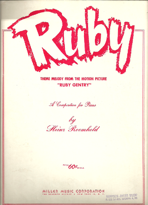 Picture of Ruby, from movie "Ruby Gentry", Heinz Roemheld, transcr. Lou Singer