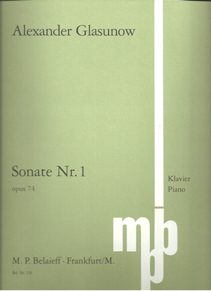 Picture of Alexander Glazunov, Piano Sonata No. 1 in Bb minor Op. 74