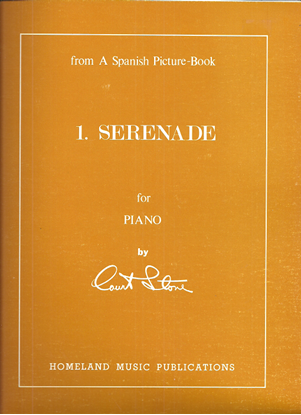 Picture of Serenade, No. 1 from "A Spanish Picture Book", Court Stone, piano solo