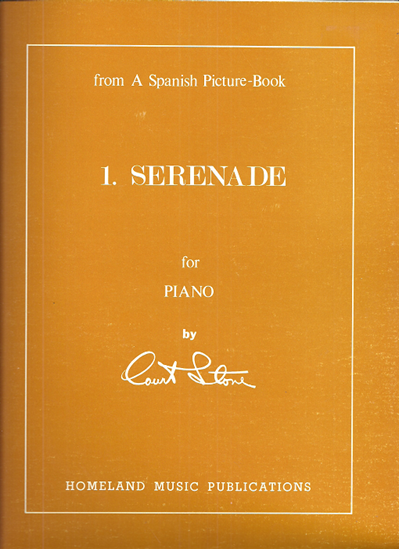 Picture of Serenade, No. 1 from "A Spanish Picture Book", Court Stone, piano solo