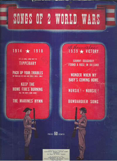 Picture of Songs of 2 World Wars, songbook