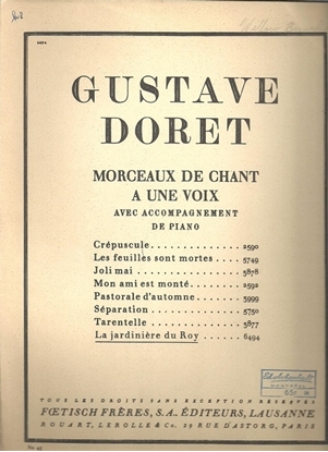 Picture of La jardiniere du roy, Gustave Doret, medium-high vocal solo