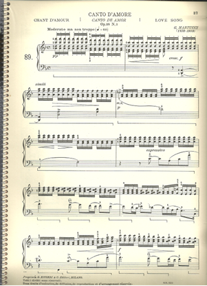 Picture of Canto d'amore Op. 38 No. 3, Giuseppi Martucci, piano solo 