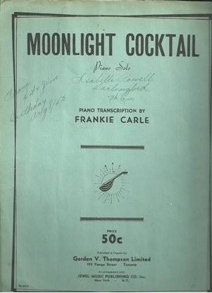 Picture of Moonlight Cocktail, Lucky Roberts & Kim Gannon, transcr. Frankie Carle for piano solo