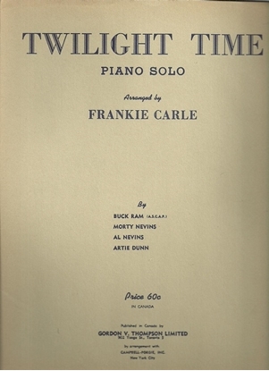 Picture of Twilight Time, Buck Ram et al, arr. Frankie Carle for piano solo