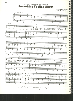 Picture of Something to Sing About, Oscar Brand, pdf copy 