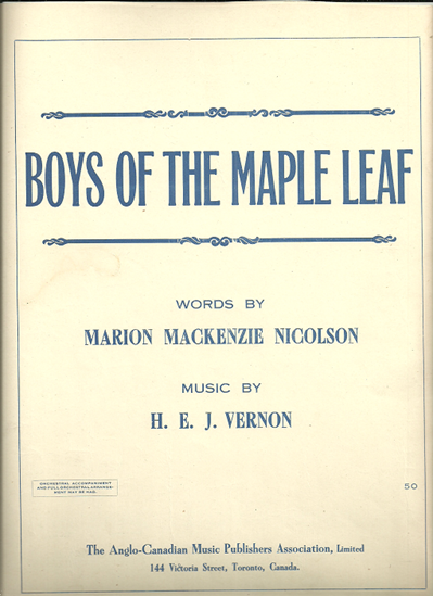 Picture of Boys of the Maple Leaf, Marion Mackenzie Nicolson & H. E. J. Vernon