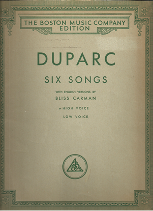 Picture of Henri Duparc, Six Songs, high voice