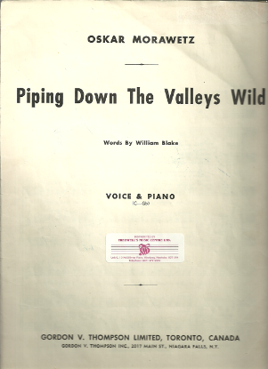 Picture of Piping Down the Valleys Wild, Oscar Morawetz