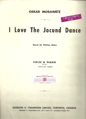 Picture of I Love the Jocund Dance, Oscar Morawetz