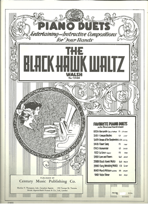 Picture of The Black Hawk Waltz, Mary E. Walsh, arr. Calvin Grooms, piano duet 