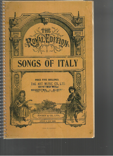 Picture of Songs of Italy, songbook