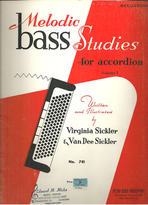 Picture of Melodic Bass Studies for Accordion Volume 1, Virginia & Van Dee Sickler