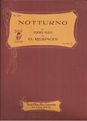 Picture of Notturno, Ottorino Respighi, piano solo 