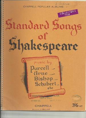 Picture of Standard Songs of Shakespeare, Arne/ Schubert/ Purcell/ R. J. S. Stevens/ Thomas Linley/ Henry Bishop