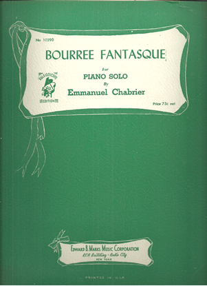 Picture of Bourree Fantasque, Emmanuel Chabrier, piano solo 